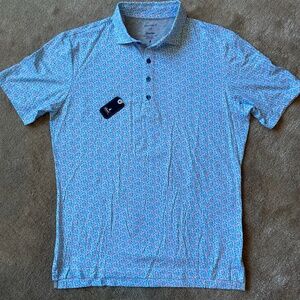 NWT JOHNNIE O Linxter Cotton Blend Performance Polo - BBQs